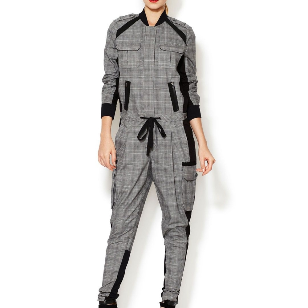 NWOT L.A.M.B. Plaid Cargo Pocket Jumpsuit 6